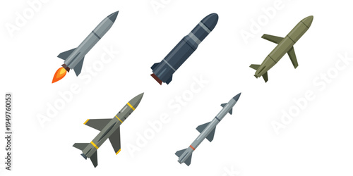 Set of Military Missiles