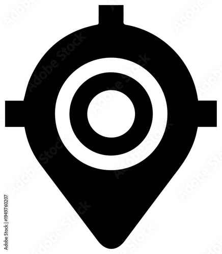 Solid black filled icon representing attack surface exposure management concept