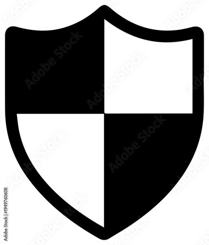 Free Download Solid black filled icon of data loss prevention dlp on white background for cybersecurity and protection concepts - GFXLoad
