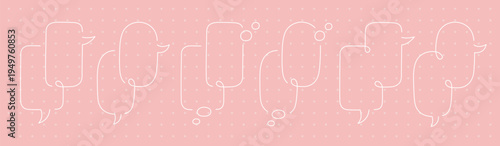 Minimalist speech bubble pattern vector