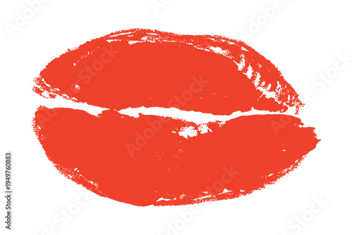 Lipstick kiss mark Romantic lip print Imprint of lips kiss Sexy lips makeup Female mouth Love symbol Design element for beauty fashion poster Valentines Day wedding