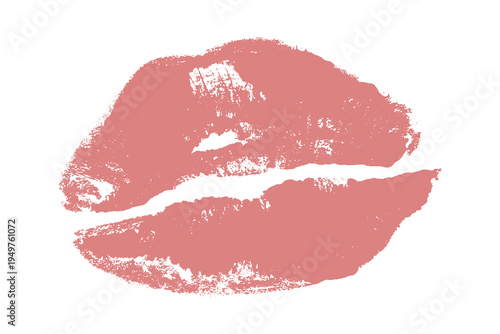 Lipstick kiss mark Romantic lip print Imprint of lips kiss Sexy lips makeup Female mouth Love symbol Design element for beauty fashion poster Valentines Day wedding