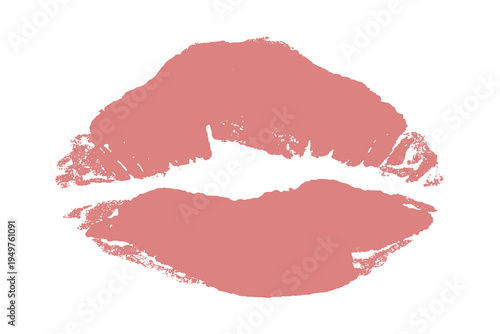 Lipstick kiss mark Romantic lip print Imprint of lips kiss Sexy lips makeup Female mouth Love symbol Design element for beauty fashion poster Valentines Day wedding