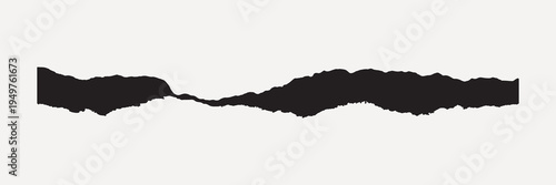 Obraz na plátne Silhouette of rugged landscape vector