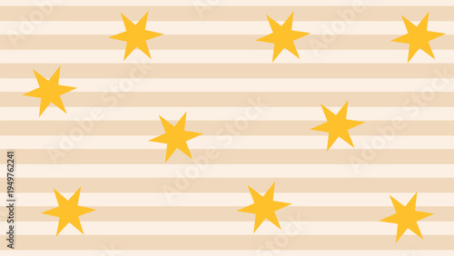 Yellow stars on striped background vector, desktop wallpaper