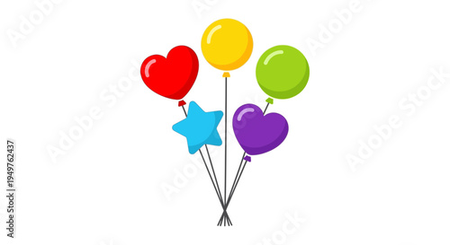 Colorful Balloons Flying - Celebration Party Fun