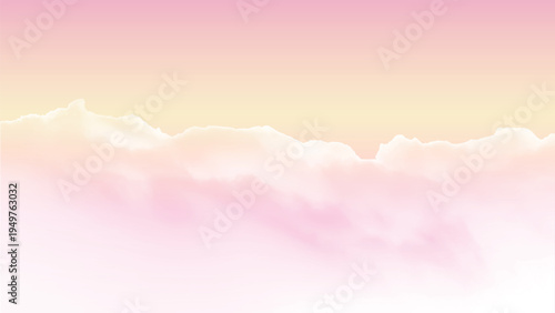 Dreamy pastel cloudscape background vector, desktop wallpaper