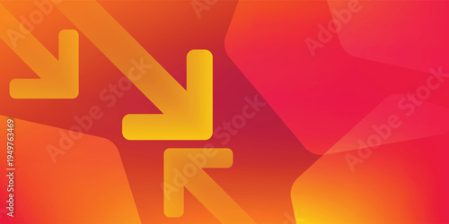 Modern orange creative economy investment report chart arrow up illustration background