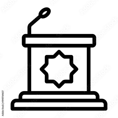 pulpit Line Icon