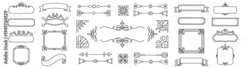 Fotografija Elegant decorative frames and borders in various shapes