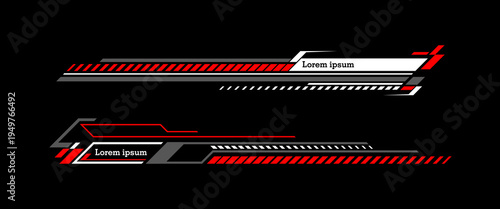 CAR STRIPES DECAL STICKER VECTOR