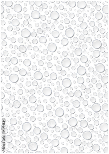 透明水滴のシームレス縦長背景 雫のパターンテクスチャ ベクター