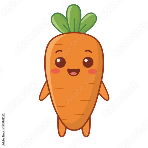 Cute Kawaii Carrot Character