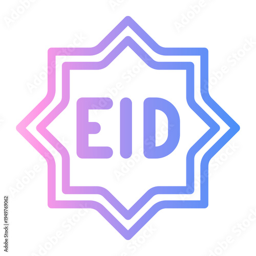 eid al fitr Line Gradient Icon