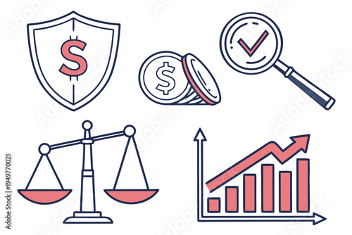 Financial growth and security concept