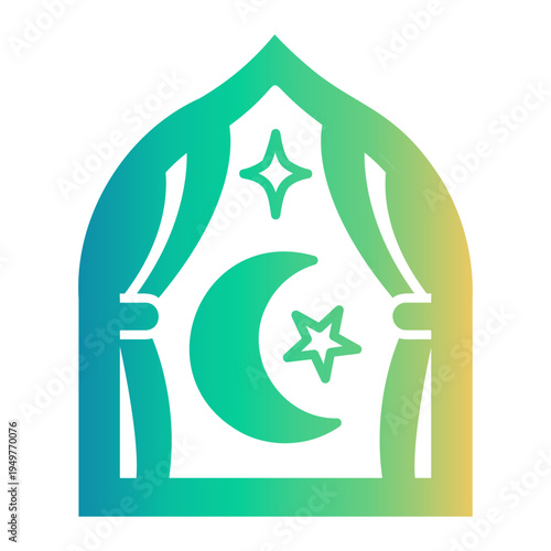 eid al mubarak Gradient icon