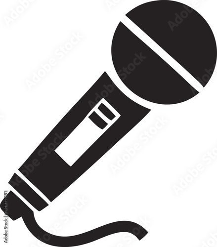 Microphone Icon – Audio Recording and Podcast Mic Vector Symbol
