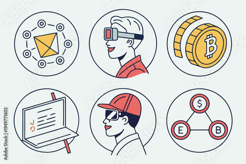 Cryptocurrency and people bitcoin ethereum blockchain virtual reality