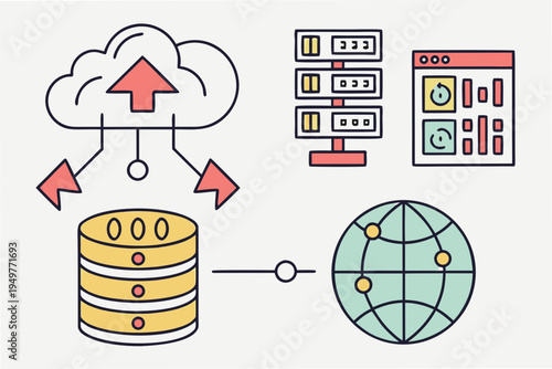 Data storage and transfer with cloud computing