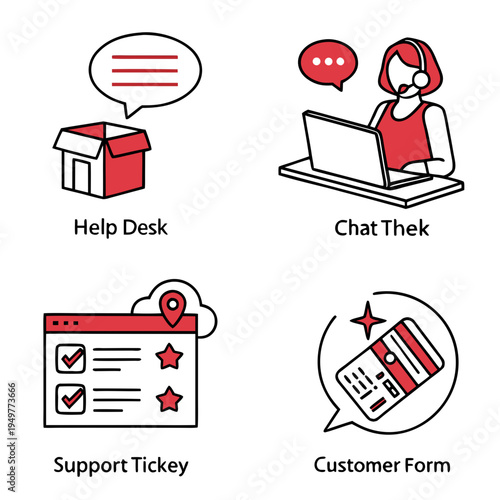 Customer support and service help desk chat support ticket customer form