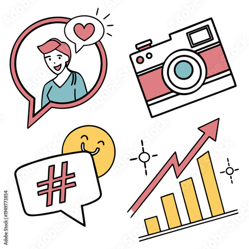 Social media with camera and graph social media camera communication