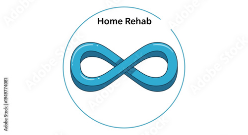 Infinity Loop Home Rehabilitation Therapy Concept for Healthcare Recovery