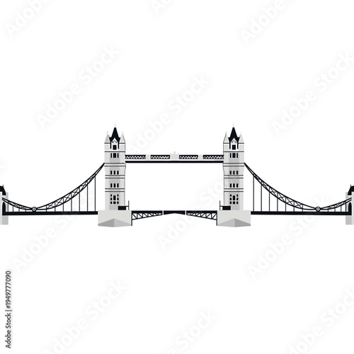 Tower Bridge Isolated Vector Illustration vector illustration