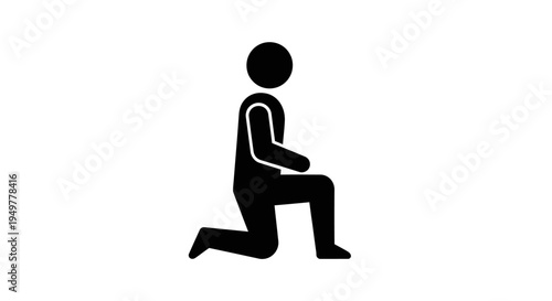Person in a kneeling position exercising.