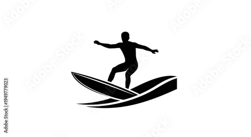 Man surfing on a surfboard wave.