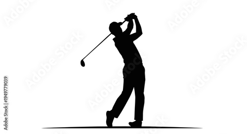 Man playing golf swing motion.