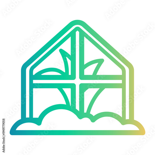 greenhouse Line Gradient Icon