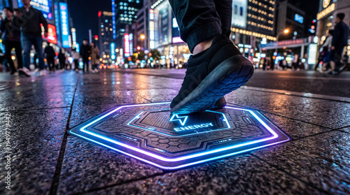 Smart pavement tile harvesting energy at night