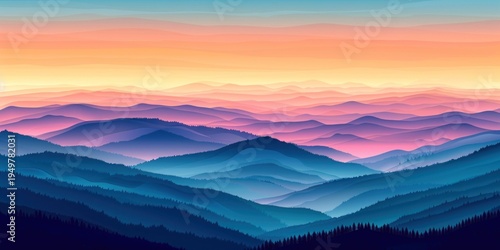 Majestic Mountain Peaks at Sunset