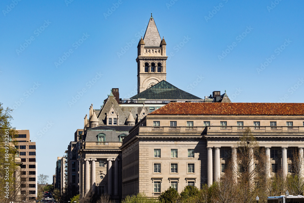 Fototapeta premium Old Post Office Clock Tower in Washington, DC