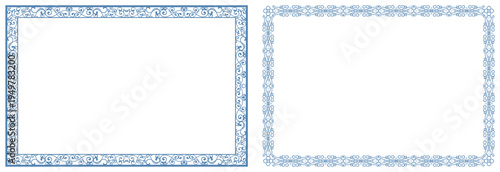 Certificate border frame ornamental design collection