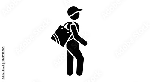 Delivery man with a bag.