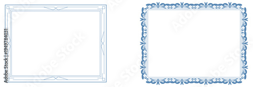 Certificate border frame ornamental design collection