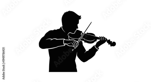 Man playing a violin solo instrument.