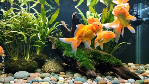 goldfishes in aquarium