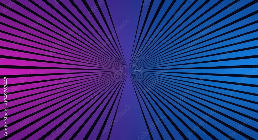Fototapeta premium A mesmerizing optical illusion featuring converging dark lines against a deep gradient, symbolizing profound intellectual distance and infinite conceptual space, perspective, exploration, mystery