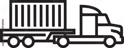 A semi-truck hauling a large refrigerated cargo container on a trailer