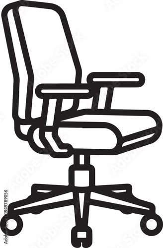 Modern office chair with adjustable armrests and five-star base design