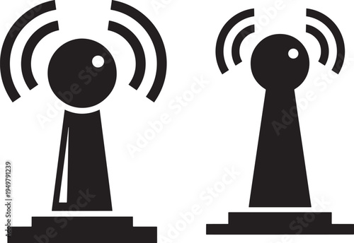 Two radio tower icons