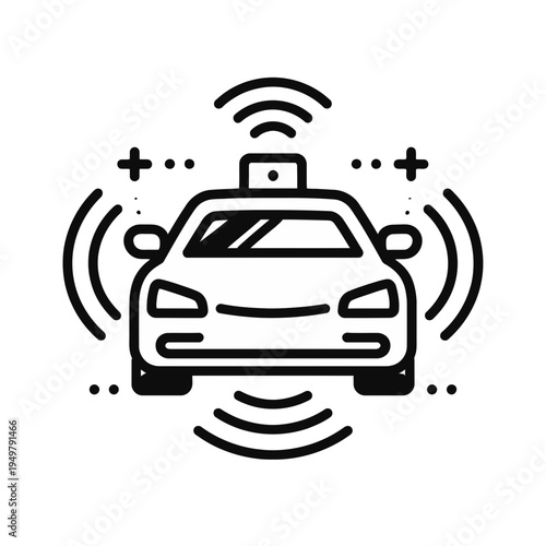 Autonomous vehicle driving with sensors and wifi connection for smart city transportation