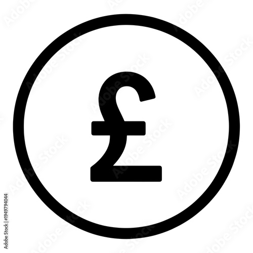 Pound Sterling Symbol Line Icon