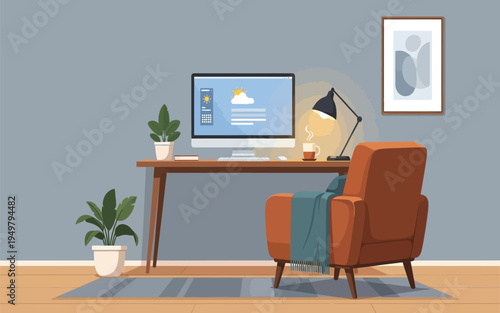 Brown Leather Armchair Office Furniture.