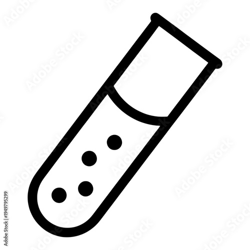 Test Tube With Dots Outline Line Icon