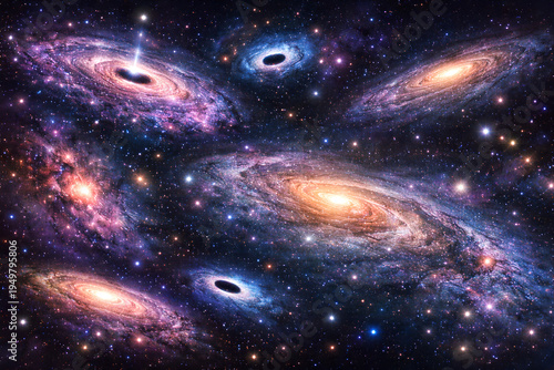 Multi-galaxy in space