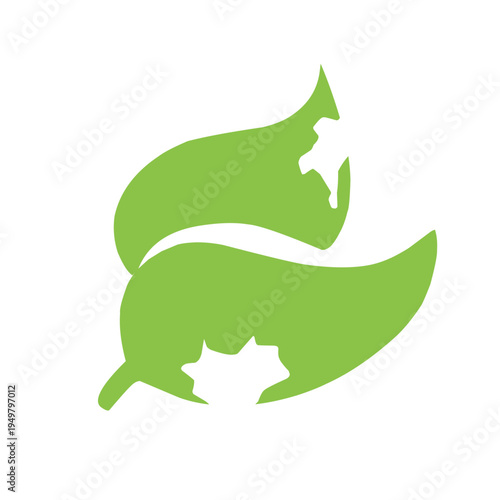 illustration of a leaf with holes eaten by insects