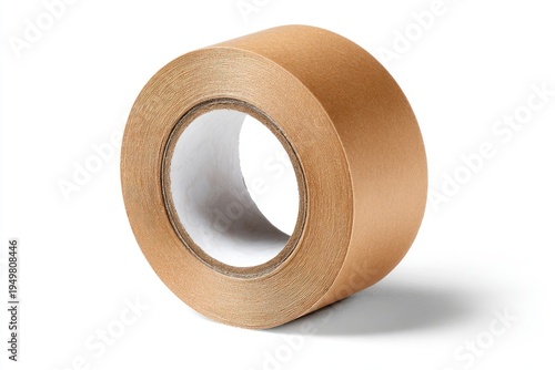 Brown packing tape on white background 1.